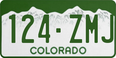 CO license plate 124ZMJ