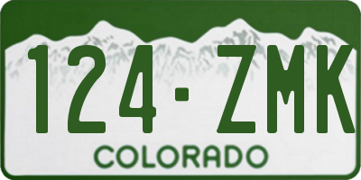 CO license plate 124ZMK
