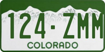 CO license plate 124ZMM