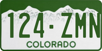 CO license plate 124ZMN