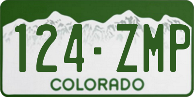 CO license plate 124ZMP