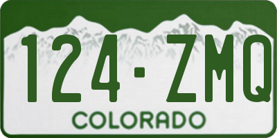 CO license plate 124ZMQ