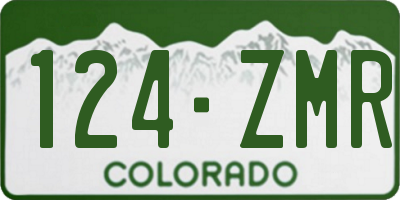CO license plate 124ZMR