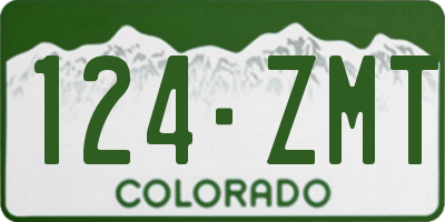 CO license plate 124ZMT
