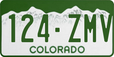 CO license plate 124ZMV