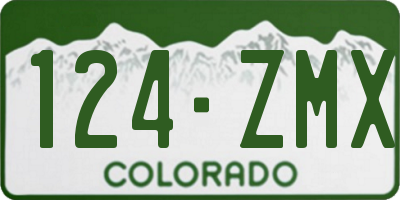 CO license plate 124ZMX