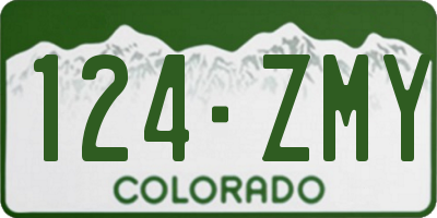 CO license plate 124ZMY