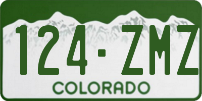 CO license plate 124ZMZ