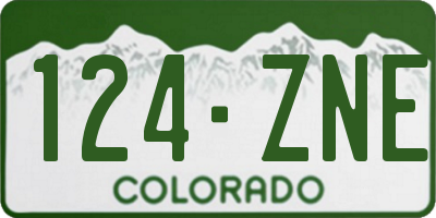 CO license plate 124ZNE