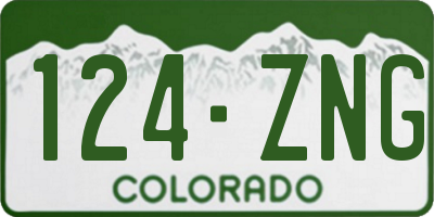 CO license plate 124ZNG