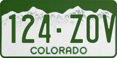 CO license plate 124ZOV