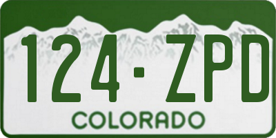 CO license plate 124ZPD