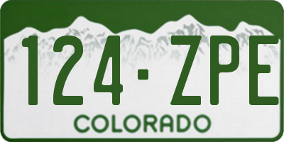 CO license plate 124ZPE