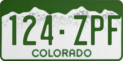 CO license plate 124ZPF