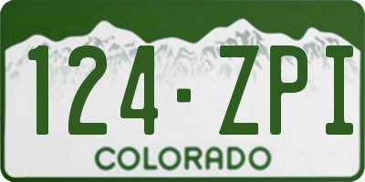 CO license plate 124ZPI