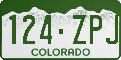 CO license plate 124ZPJ