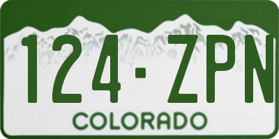 CO license plate 124ZPN