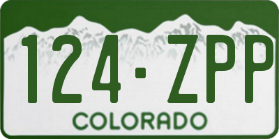 CO license plate 124ZPP