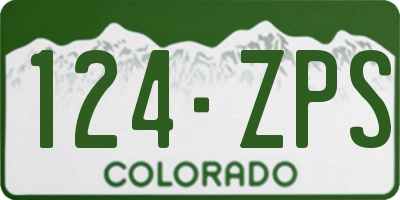 CO license plate 124ZPS