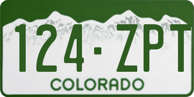 CO license plate 124ZPT