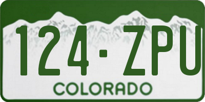 CO license plate 124ZPU
