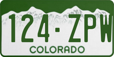 CO license plate 124ZPW