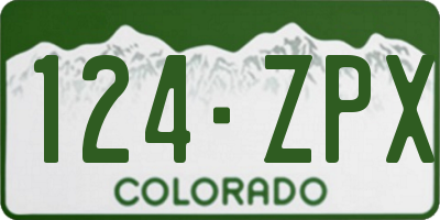 CO license plate 124ZPX