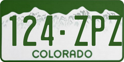 CO license plate 124ZPZ