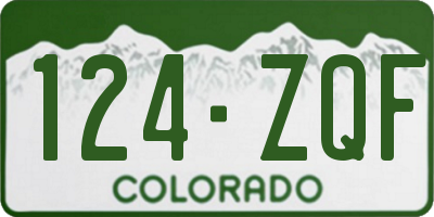 CO license plate 124ZQF