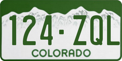 CO license plate 124ZQL