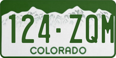 CO license plate 124ZQM