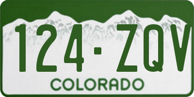 CO license plate 124ZQV
