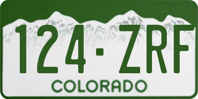 CO license plate 124ZRF