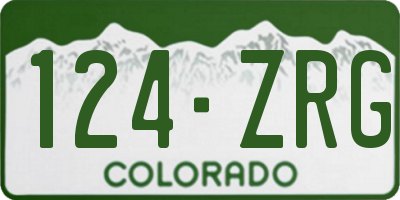 CO license plate 124ZRG