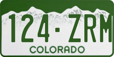 CO license plate 124ZRM