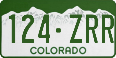 CO license plate 124ZRR