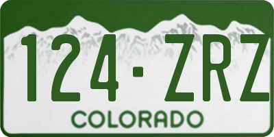 CO license plate 124ZRZ