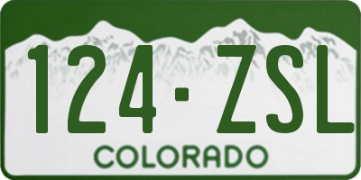 CO license plate 124ZSL