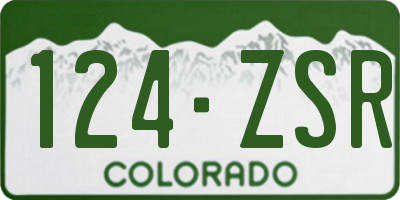 CO license plate 124ZSR