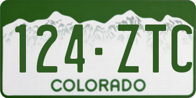 CO license plate 124ZTC