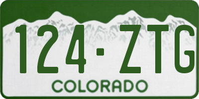 CO license plate 124ZTG