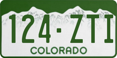 CO license plate 124ZTI
