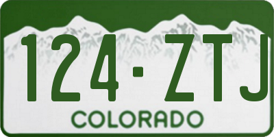 CO license plate 124ZTJ