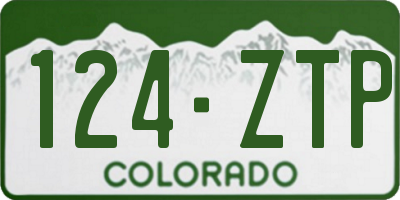 CO license plate 124ZTP