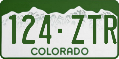 CO license plate 124ZTR