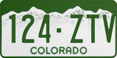 CO license plate 124ZTV