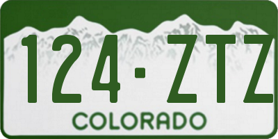 CO license plate 124ZTZ