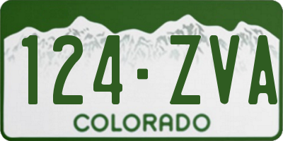 CO license plate 124ZVA