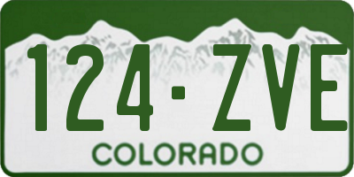CO license plate 124ZVE