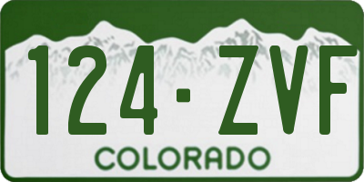 CO license plate 124ZVF